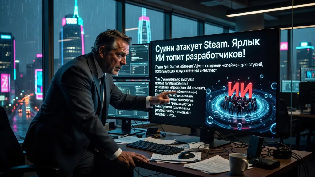 Суини атакует Steam. Ярлык ИИ топит разработчиков!