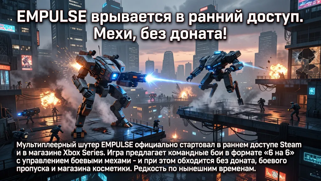 EMPULSE врывается в ранний доступ. Мехи, без доната!